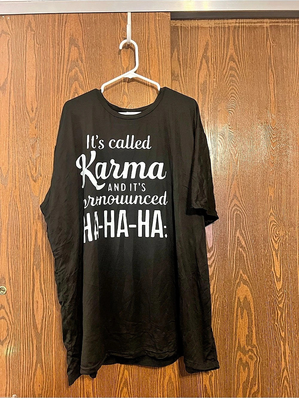 Karma Graphic Tee Black 5XL Like New